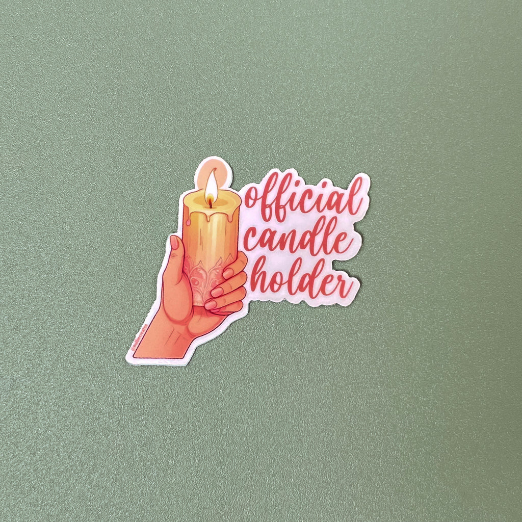 Segurador De Vela Sticker