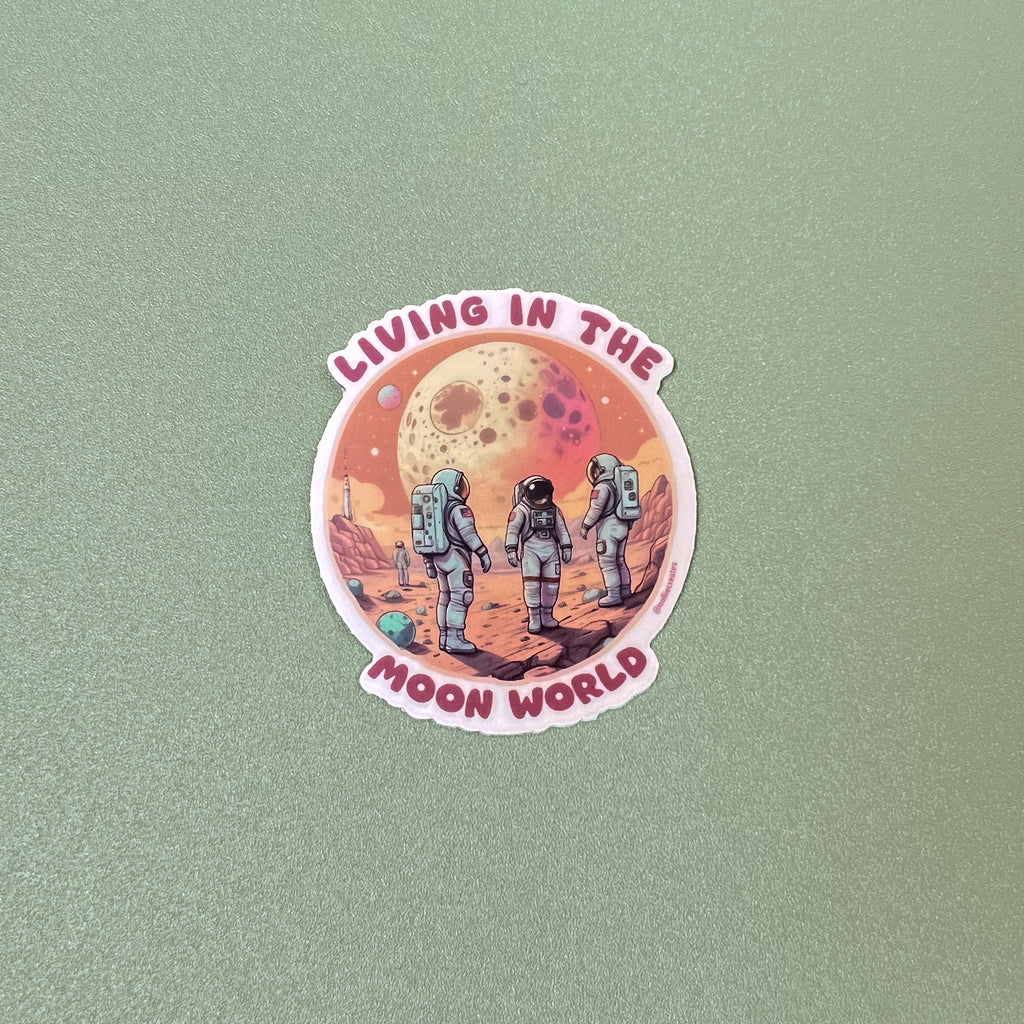 Morando No Mundo Da Lua Sticker